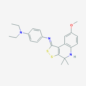 N,N-diethyl-N'-[(1Z)-8-methoxy-4,4-dimethyl-4,5-dihydro-1H-[1,2]dithiolo[3,4-c]quinolin-1-ylidene]benzene-1,4-diamine