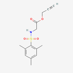 molecular formula C14H17NO4S B3829057 2-propyn-1-yl N-(mesitylsulfonyl)glycinate 