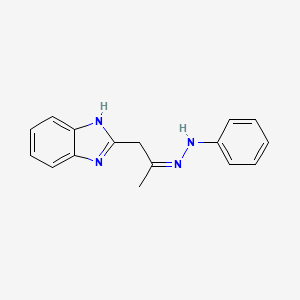 molecular formula C16H16N4 B3829070 1-(1H-benzimidazol-2-yl)acetone phenylhydrazone 