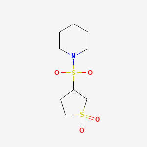 molecular formula C9H17NO4S2 B3829075 1-[(1,1-dioxidotetrahydro-3-thienyl)sulfonyl]piperidine 
