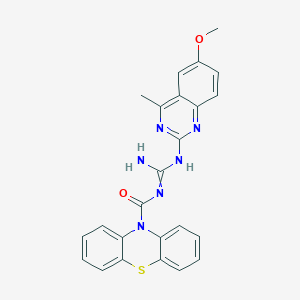 N-[amino-[(6-methoxy-4-methylquinazolin-2-yl)amino]methylidene]phenothiazine-10-carboxamide