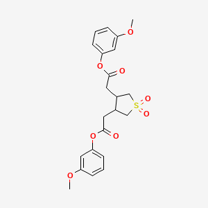 molecular formula C22H24O8S B3829092 bis(3-methoxyphenyl) 2,2'-(1,1-dioxidotetrahydrothiene-3,4-diyl)diacetate 