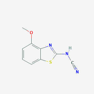 molecular formula C9H7N3OS B038291 Cyanamide, (4-methoxy-2-benzothiazolyl)-(9CI) CAS No. 119283-89-5