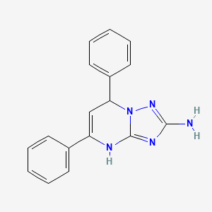 molecular formula C17H15N5 B3829115 5,7-diphenyl-4,7-dihydro[1,2,4]triazolo[1,5-a]pyrimidin-2-amine CAS No. 5217-69-6