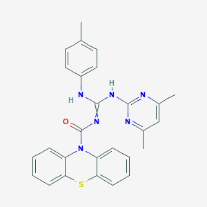 N-[[(4,6-dimethylpyrimidin-2-yl)amino]-(4-methylanilino)methylidene]phenothiazine-10-carboxamide