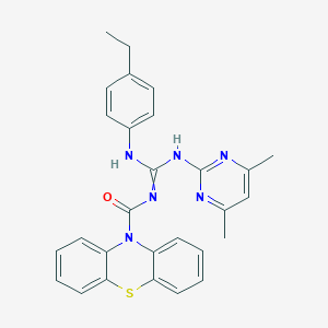 N-[[(4,6-dimethylpyrimidin-2-yl)amino]-(4-ethylanilino)methylidene]phenothiazine-10-carboxamide