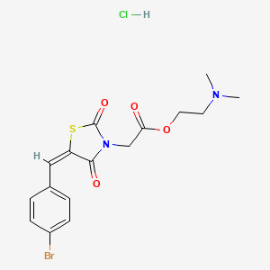 molecular formula C16H18BrClN2O4S B3829158 2-(dimethylamino)ethyl [5-(4-bromobenzylidene)-2,4-dioxo-1,3-thiazolidin-3-yl]acetate hydrochloride 