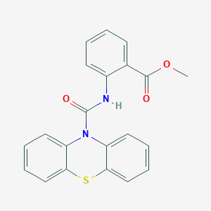 molecular formula C21H16N2O3S B382916 methyl 2-[(10H-phenothiazin-10-ylcarbonyl)amino]benzoate CAS No. 355430-70-5
