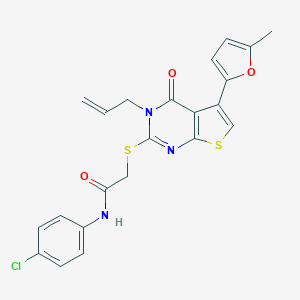 N-(4-chlorophenyl)-2-[5-(5-methylfuran-2-yl)-4-oxo-3-prop-2-enylthieno[2,3-d]pyrimidin-2-yl]sulfanylacetamide