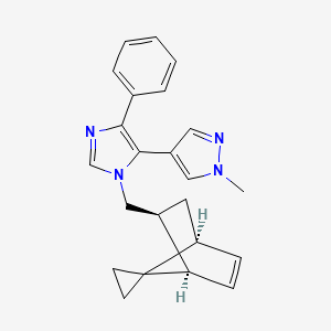 1-methyl-4-{4-phenyl-1-[(1R*,2S*,4S*)-spiro[bicyclo[2.2.1]heptane-7,1'-cyclopropane]-5-en-2-ylmethyl]-1H-imidazol-5-yl}-1H-pyrazole