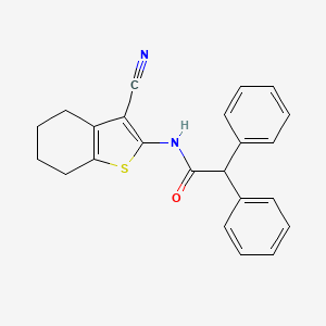 molecular formula C23H20N2OS B3829224 N-(3-cyano-4,5,6,7-tetrahydro-1-benzothien-2-yl)-2,2-diphenylacetamide 