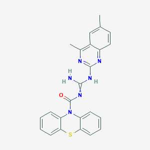 molecular formula C24H20N6OS B382926 N-[amino-[(4,6-dimethylquinazolin-2-yl)amino]methylidene]phenothiazine-10-carboxamide 