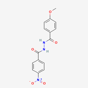 molecular formula C15H13N3O5 B3829267 4-methoxy-N'-(4-nitrobenzoyl)benzohydrazide 