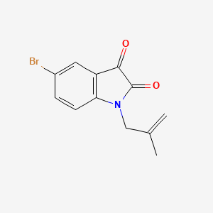 molecular formula C12H10BrNO2 B3829294 5-bromo-1-(2-methyl-2-propen-1-yl)-1H-indole-2,3-dione CAS No. 122834-40-6