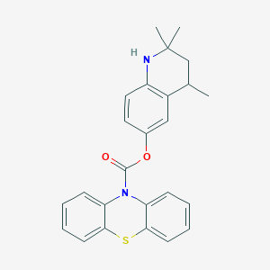 2,2,4-trimethyl-1,2,3,4-tetrahydroquinolin-6-yl 10H-phenothiazine-10-carboxylate