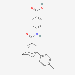 molecular formula C25H27NO3 B3829308 4-({[3-(4-methylphenyl)-1-adamantyl]carbonyl}amino)benzoic acid 