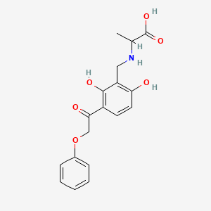 molecular formula C18H19NO6 B3829313 N-[2,6-dihydroxy-3-(phenoxyacetyl)benzyl]alanine 