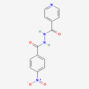 molecular formula C13H10N4O4 B3829320 N'-(4-nitrobenzoyl)isonicotinohydrazide 