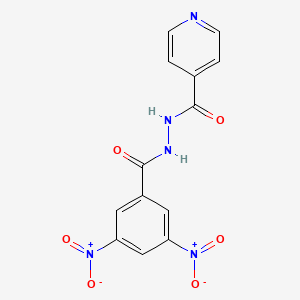 molecular formula C13H9N5O6 B3829324 N'-(3,5-dinitrobenzoyl)isonicotinohydrazide 