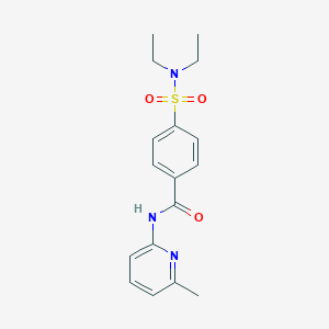 molecular formula C17H21N3O3S B3829335 4-[(diethylamino)sulfonyl]-N-(6-methyl-2-pyridinyl)benzamide 