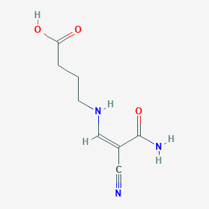 molecular formula C8H11N3O3 B3829357 4-[(3-amino-2-cyano-3-oxo-1-propen-1-yl)amino]butanoic acid 