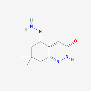 molecular formula C10H14N4O B3829360 7,7-dimethyl-2,6,7,8-tetrahydro-3,5-cinnolinedione 5-hydrazone 