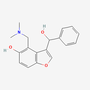 molecular formula C18H19NO3 B3829373 4-[(dimethylamino)methyl]-3-[hydroxy(phenyl)methyl]-1-benzofuran-5-ol 