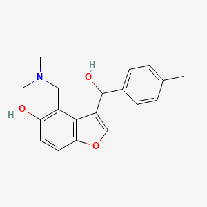molecular formula C19H21NO3 B3829380 4-[(dimethylamino)methyl]-3-[hydroxy(4-methylphenyl)methyl]-1-benzofuran-5-ol 