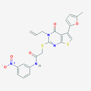 2-[5-(5-methylfuran-2-yl)-4-oxo-3-prop-2-enylthieno[2,3-d]pyrimidin-2-yl]sulfanyl-N-(3-nitrophenyl)acetamide