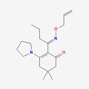 molecular formula C19H30N2O2 B3829411 2-[N-(allyloxy)butanimidoyl]-5,5-dimethyl-3-(1-pyrrolidinyl)-2-cyclohexen-1-one 