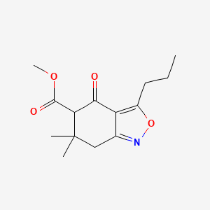 molecular formula C14H19NO4 B3829427 methyl 6,6-dimethyl-4-oxo-3-propyl-4,5,6,7-tetrahydro-2,1-benzisoxazole-5-carboxylate 