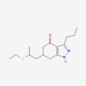 molecular formula C15H24N2OS B3829446 6-[2-(ethylthio)propyl]-3-propyl-1,5,6,7-tetrahydro-4H-indazol-4-one 