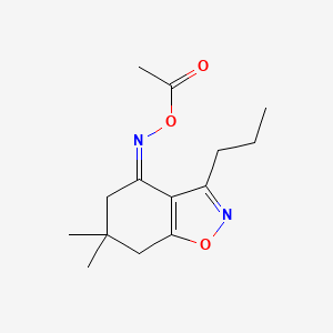 molecular formula C14H20N2O3 B3829451 6,6-dimethyl-3-propyl-6,7-dihydro-1,2-benzisoxazol-4(5H)-one O-acetyloxime 