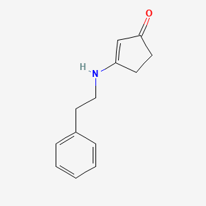 molecular formula C13H15NO B3829473 3-[(2-phenylethyl)amino]-2-cyclopenten-1-one 