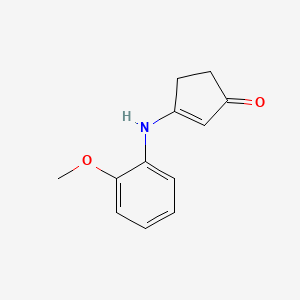 molecular formula C12H13NO2 B3829477 3-[(2-methoxyphenyl)amino]-2-cyclopenten-1-one 