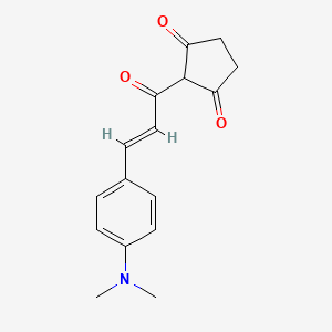 molecular formula C16H17NO3 B3829485 2-{3-[4-(dimethylamino)phenyl]acryloyl}-1,3-cyclopentanedione 