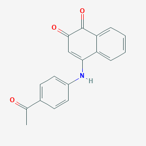 molecular formula C18H13NO3 B3829506 4-[(4-acetylphenyl)amino]-1,2-naphthalenedione 