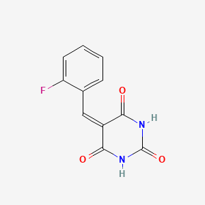 molecular formula C11H7FN2O3 B3829529 5-(2-fluorobenzylidene)-2,4,6(1H,3H,5H)-pyrimidinetrione 