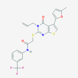 2-[5-(5-methylfuran-2-yl)-4-oxo-3-prop-2-enylthieno[2,3-d]pyrimidin-2-yl]sulfanyl-N-[3-(trifluoromethyl)phenyl]acetamide
