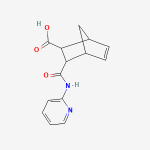molecular formula C14H14N2O3 B3829546 3-[(2-pyridinylamino)carbonyl]bicyclo[2.2.1]hept-5-ene-2-carboxylic acid 