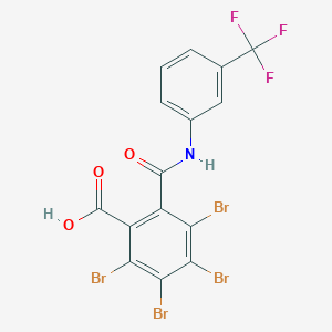 molecular formula C15H6Br4F3NO3 B3829551 2,3,4,5-tetrabromo-6-({[3-(trifluoromethyl)phenyl]amino}carbonyl)benzoic acid CAS No. 5222-05-9
