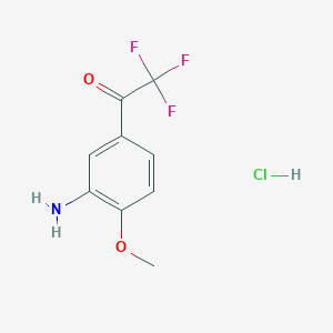 molecular formula C9H9ClF3NO2 B3829560 1-(3-amino-4-methoxyphenyl)-2,2,2-trifluoroethanone hydrochloride 
