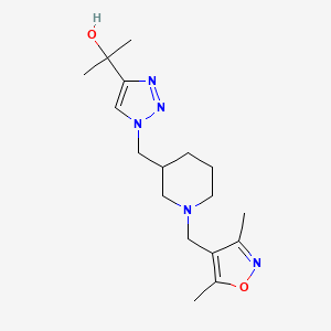 molecular formula C17H27N5O2 B3829570 2-[1-({1-[(3,5-dimethyl-4-isoxazolyl)methyl]-3-piperidinyl}methyl)-1H-1,2,3-triazol-4-yl]-2-propanol 