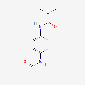 molecular formula C12H16N2O2 B3829577 N-[4-(acetylamino)phenyl]-2-methylpropanamide 