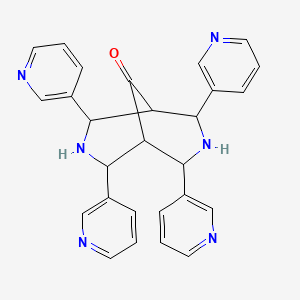 2,4,6,8-tetra-3-pyridinyl-3,7-diazabicyclo[3.3.1]nonan-9-one