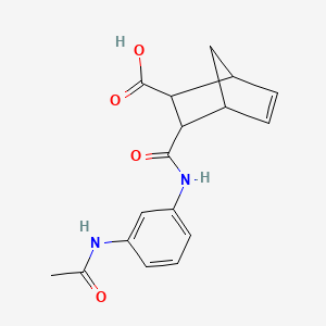molecular formula C17H18N2O4 B3829592 3-({[3-(acetylamino)phenyl]amino}carbonyl)bicyclo[2.2.1]hept-5-ene-2-carboxylic acid 