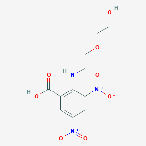 molecular formula C11H13N3O8 B3829593 2-{[2-(2-hydroxyethoxy)ethyl]amino}-3,5-dinitrobenzoic acid 