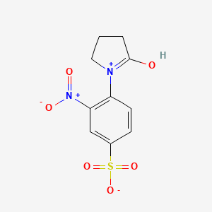 molecular formula C10H10N2O6S B3829603 4-(5-hydroxy-3,4-dihydro-2H-pyrrolium-1-yl)-3-nitrobenzenesulfonate 