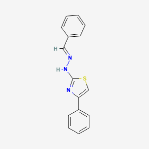 molecular formula C16H13N3S B3829635 benzaldehyde (4-phenyl-1,3-thiazol-2-yl)hydrazone 