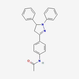molecular formula C23H21N3O B3829641 N-[4-(1,5-diphenyl-4,5-dihydro-1H-pyrazol-3-yl)phenyl]acetamide CAS No. 13393-39-0